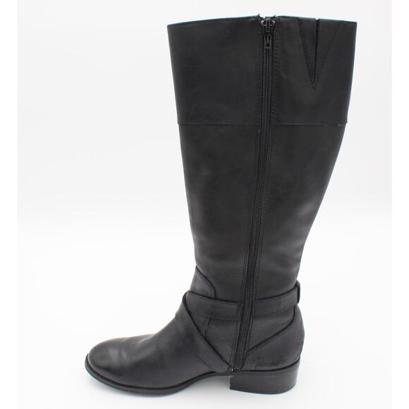 Ralph Lauren Riding Boots Womens 7 Black Leather Maryann Knee High Classic - Picture 8 of 13